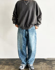EZ 5P PANTS INDIGO DENIM (ACID WASH) D12500-1