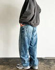 EZ 5P PANTS INDIGO DENIM (ACID WASH) D12500-1
