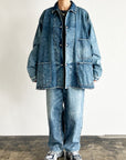 COVERALLS JACKET INDIGO DENIM (ACID WASH) D32500-1