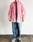 OVER-SIZED OXFORD SHIRT (PINK) D32504 - 521