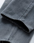 EZ DENIM 5P PANTS NARROW FIT USED PAINT PT2201-N-BKPT