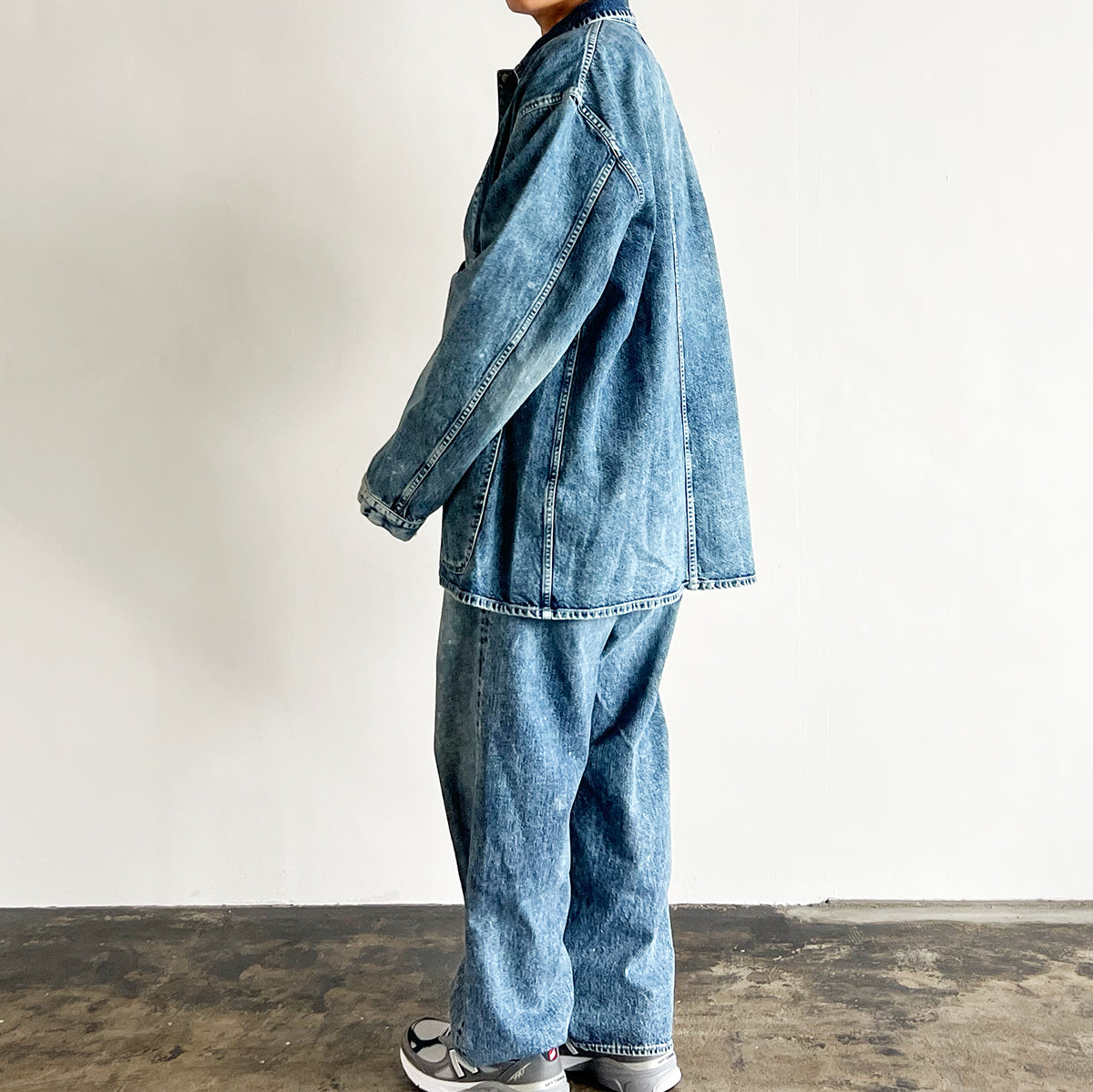 COVERALLS JACKET INDIGO DENIM (ACID WASH) D32500-1