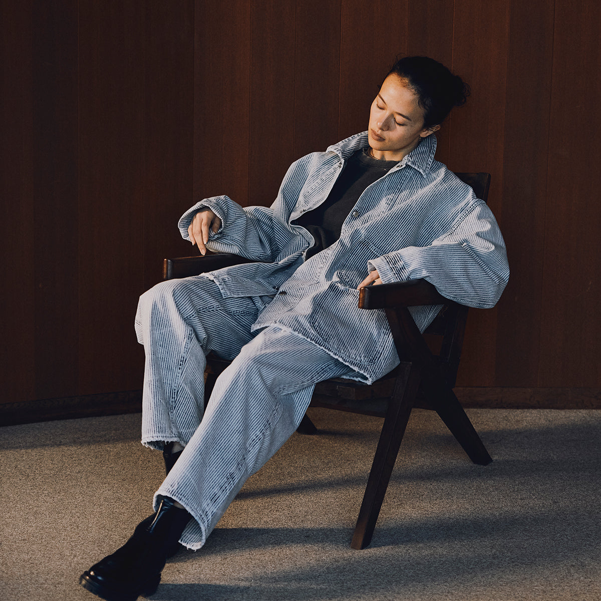 COVERALLS JACKET HICKORY D32503