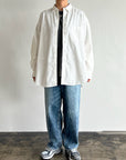 OVER-SIZED OXFORD SHIRT (WHITE) D32504 - 511