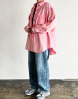 OVER-SIZED OXFORD SHIRT (PINK) D32504 - 521