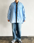 OVER-SIZED OXFORD SHIRT (BLUE) D32504 - 565