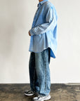 OVER-SIZED OXFORD SHIRT (BLUE) D32504 - 565