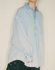 OVER-SIZED OXFORD SHIRT (BLUE) D32504 - 565