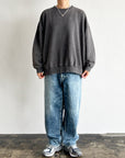 FADED SWEATSHIRT (BLACK)  D52502 - 519