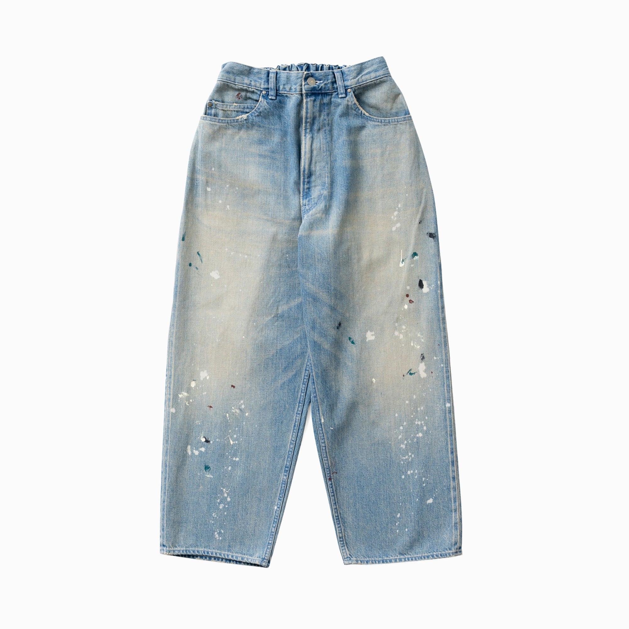 【SATIIIZ】Toko Wave Pigment Denim Pants SATIIIZ】Toko Wave Pigment Denim Pants